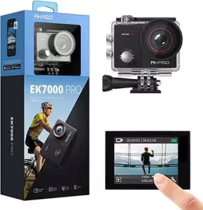 image of one of the cheapest 4K video cameras on the market the Akaso EK7000 Pro 4K Action Camera