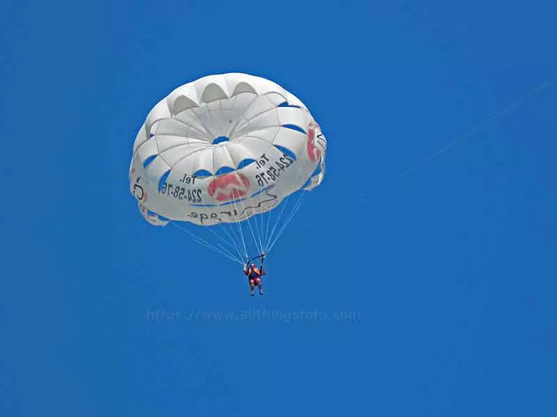 photo of my brother in law parachuting 