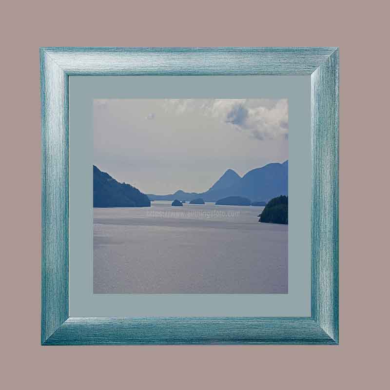 photo of a blue picture frame