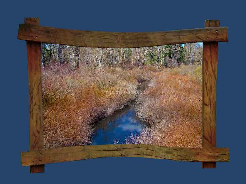 photo of a home made or diy (do it yourself) wood picture frame