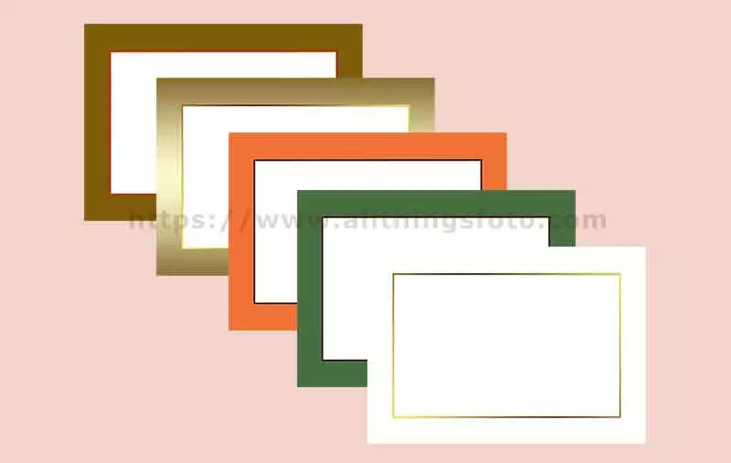 photo of a collage of mat boards in different colors